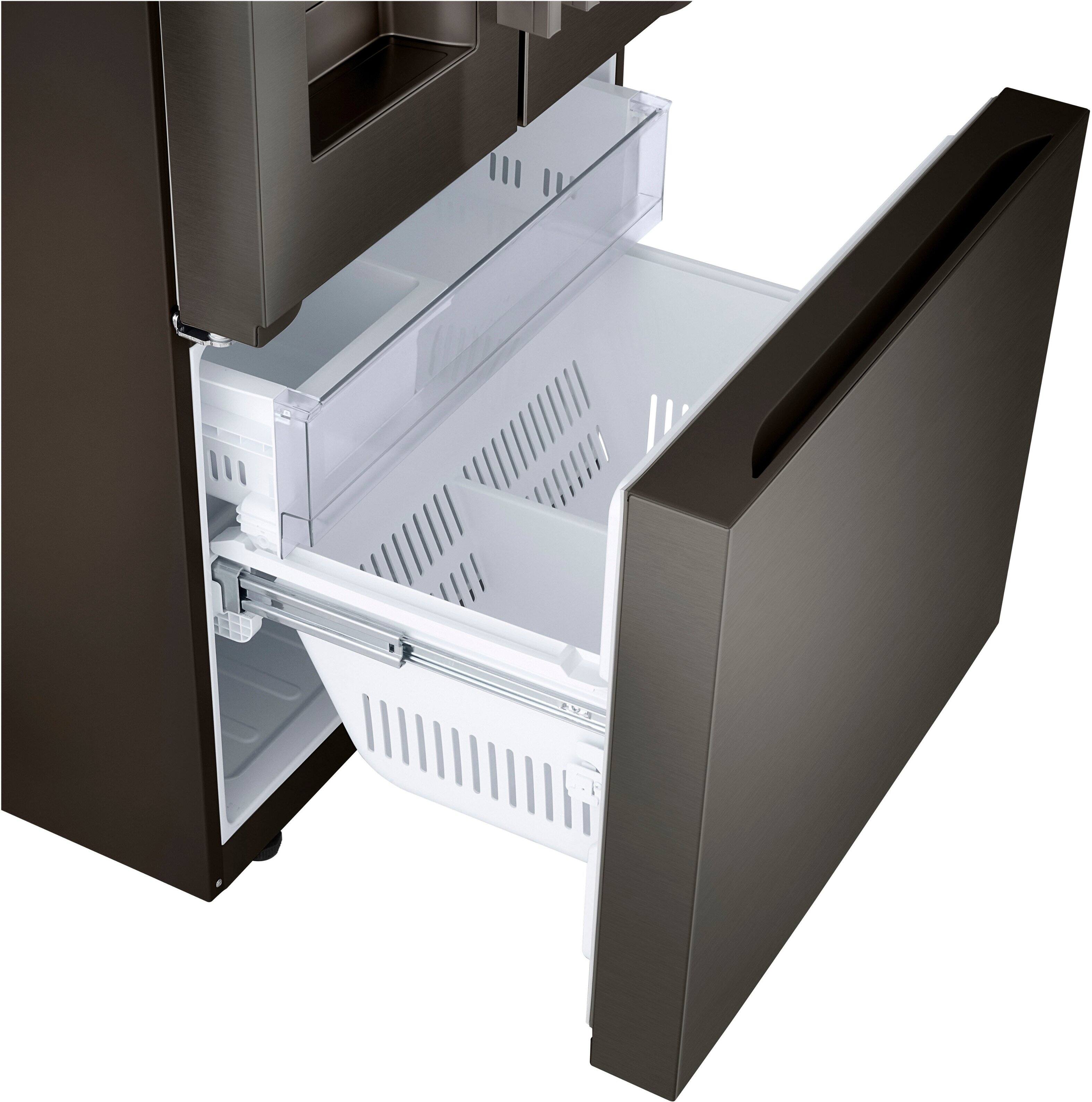 Alt View 15. LG - Standard-Depth MAX 24.5 Cu. Ft. Smart French Door Refrigerator with Dual Ice - PrintProof Black Stainless Steel.