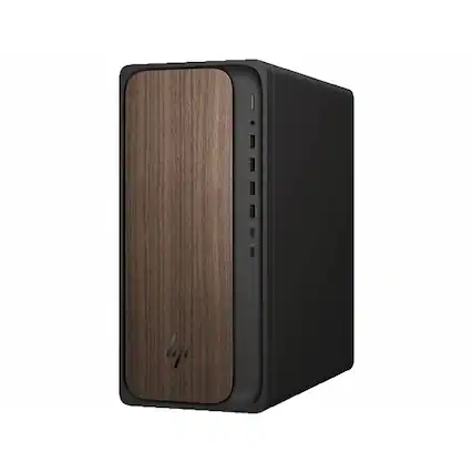 Front. HP - HP OmniDesk Desktop PC, Ultra 7 265, 32GB, 2TB, Windows 11 - M03-0039 - Black.