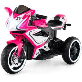 Costway - Kids Ride on Motorcycle 6V Battery Powered Mini Electric Motorbike with LED Lights - Pink