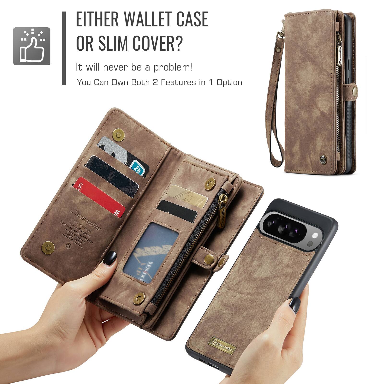 EITHER WALLET CASE OR SLIM COVER?  
It will never be a problem!  
You Can Own Both 2 Features in 1 Option