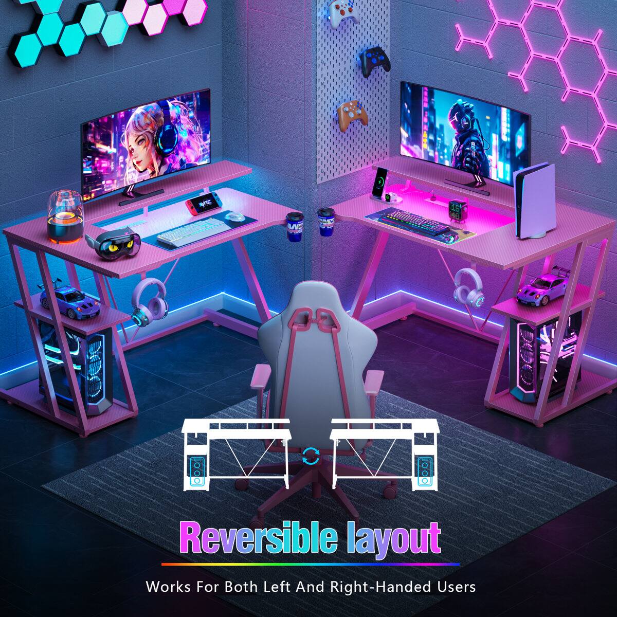Reversible layout  
Works For Both Left And Right-Handed Users