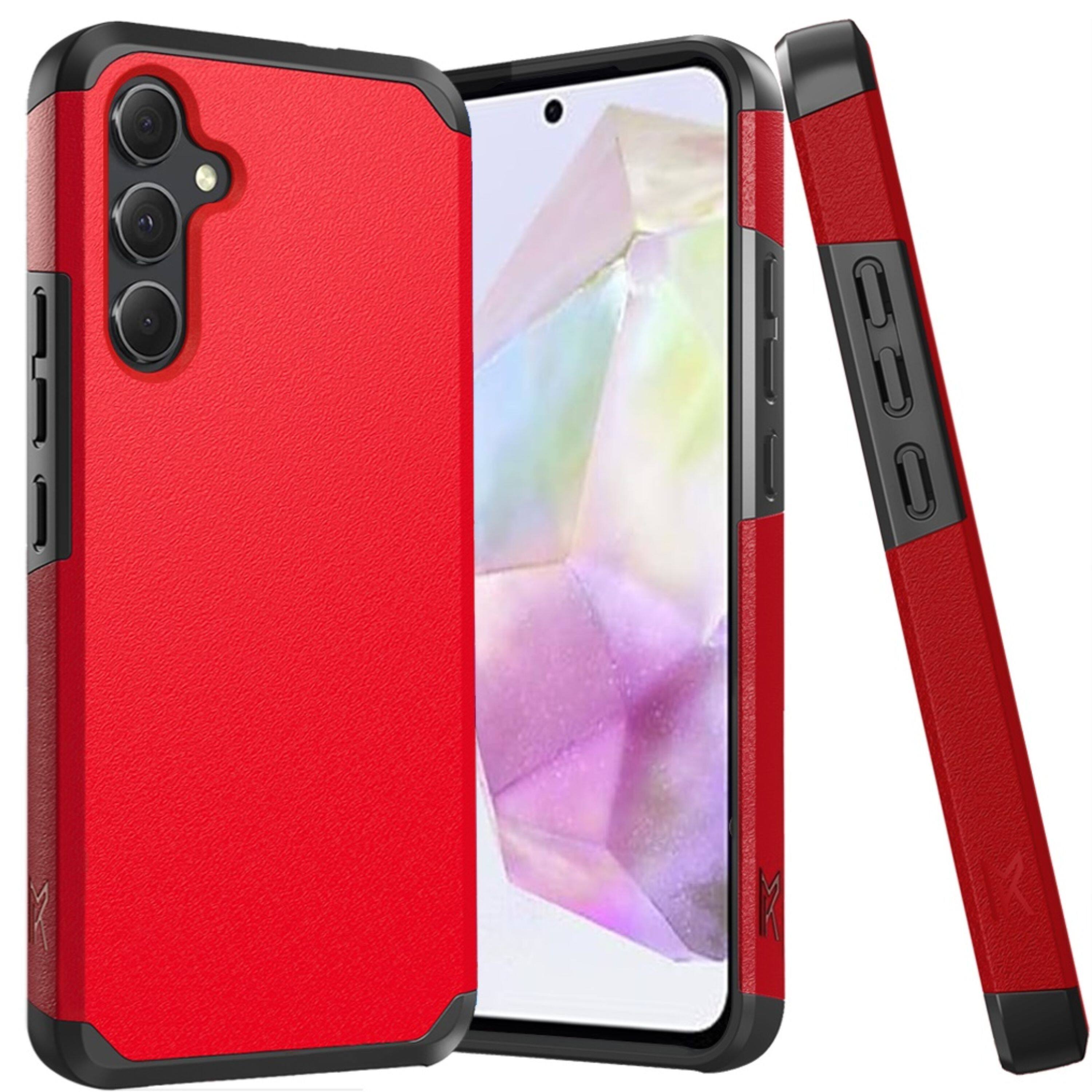 Front. Kitcheniva - Tough Strong Hybrid Magnet Mount Friendly Phone Case Cover For Samsung A36/A56 Red - Red.