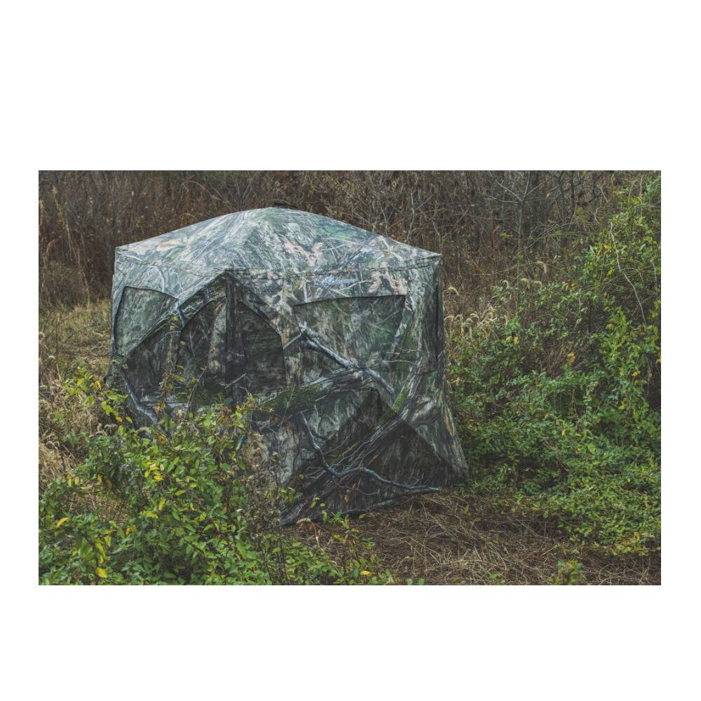 Left. Ameristep - Ameristep Brickhouse Wide Bottom Ground Blind 75X75X66-Inch Footprint - Camo.