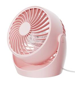 FINEAK - 5-Inch Portable Desk Fan | 3 Speeds 360° Tilt | Home/Office/Dorm Essential (Pink)