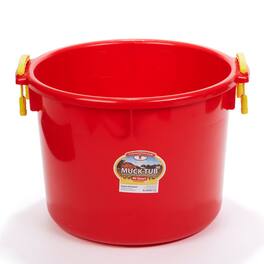 Little Giant - 40 Quart Durable and Versatile Utility Muck Tub w/Handles, Red