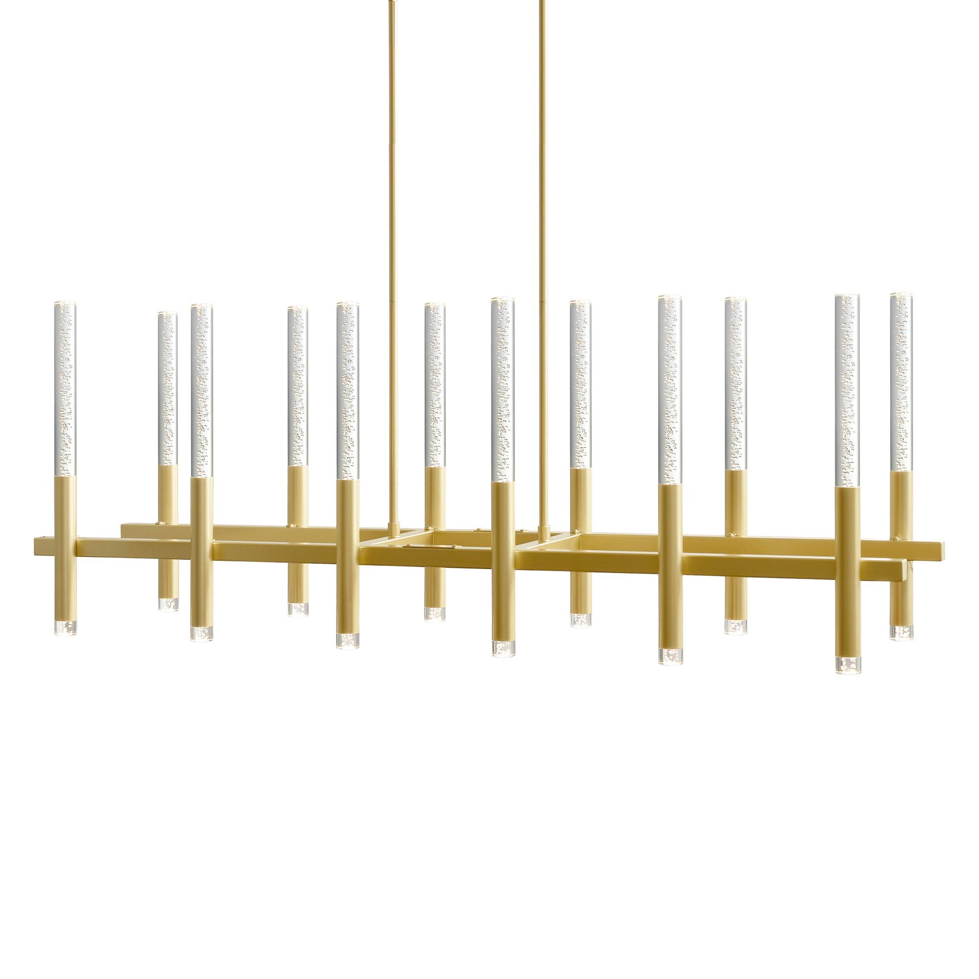 Angle. CWI Lighting - Dragonswatch Integrated LED Satin Gold Island/Pool Table Light - Satin Gold.