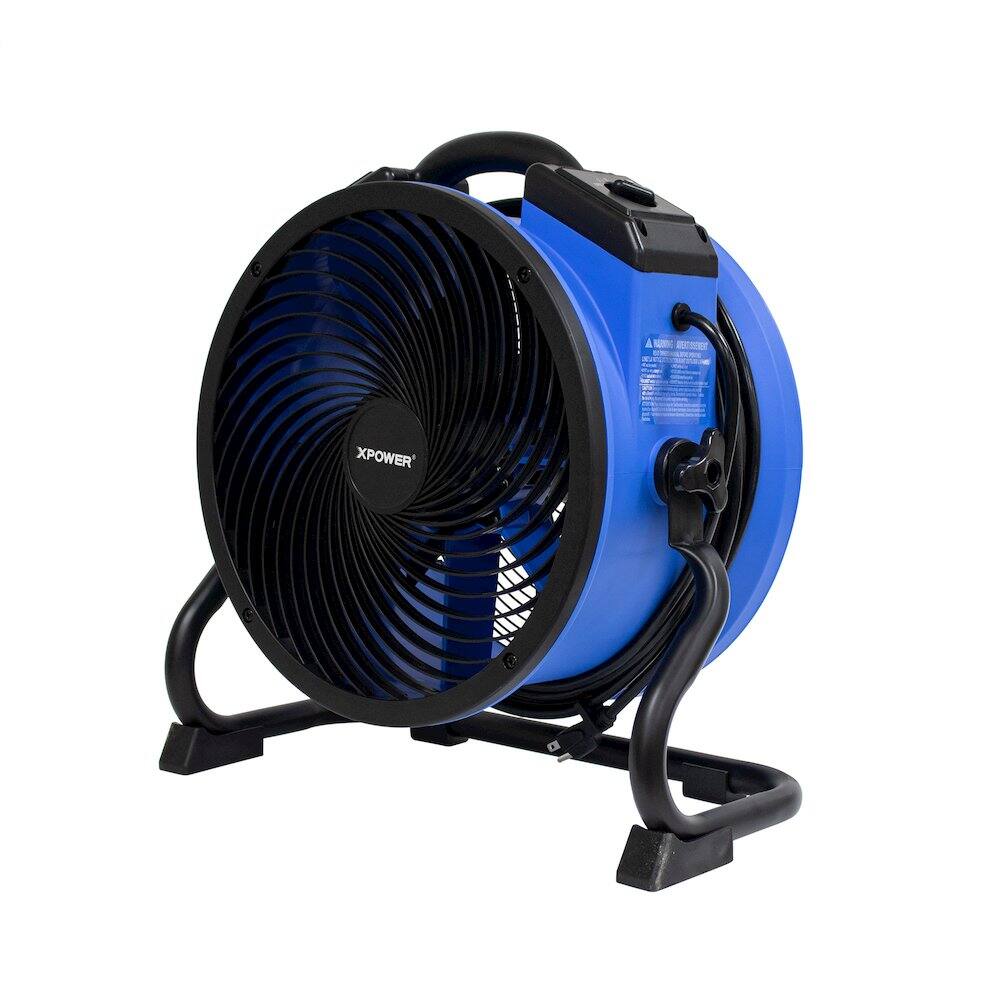 Alt View 6. XPOWER - 4 Speed Industrial Axial Air Mover, Blower, Fan - Blue.