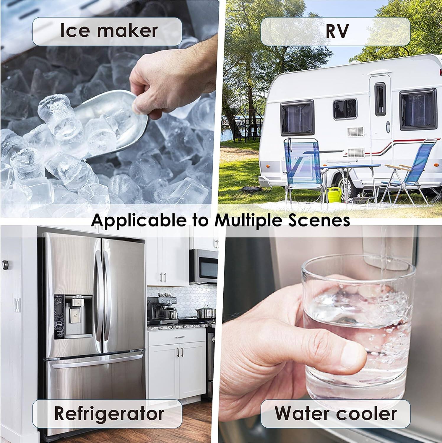 Ice maker, Refrigerator, Water cooler, RV, Applicable to Multiple Scenes