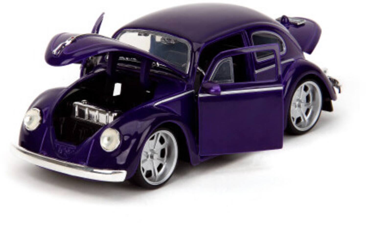 Alt View 1. Jada Toys - Jada Toys - 1:24 Wednesday - Hollywood Rides - 1959 Volkswagen Beetle with Wednesday & Thing Figures.