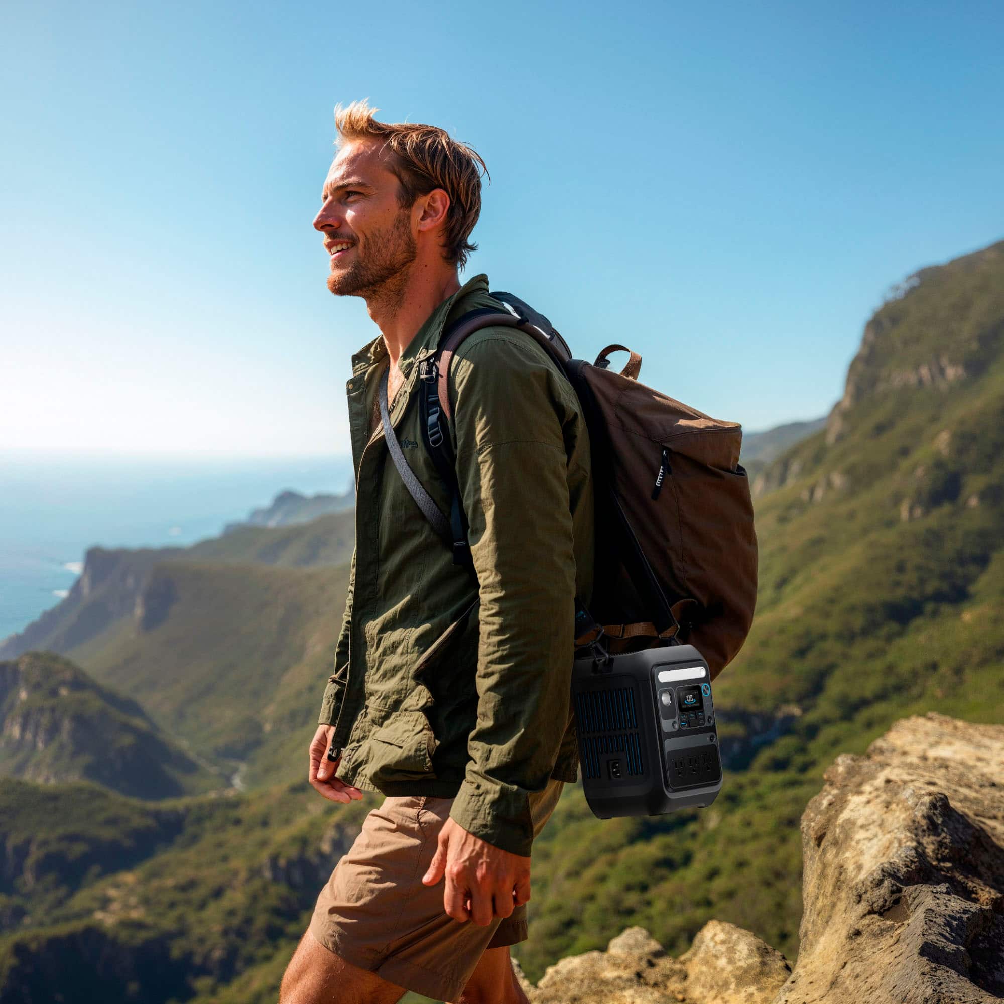 Alt View 15. Anker - SOLIX C300X Portable Power Station (90,000mAh) with Fast Charge (288 Wh Capacity) - Black.