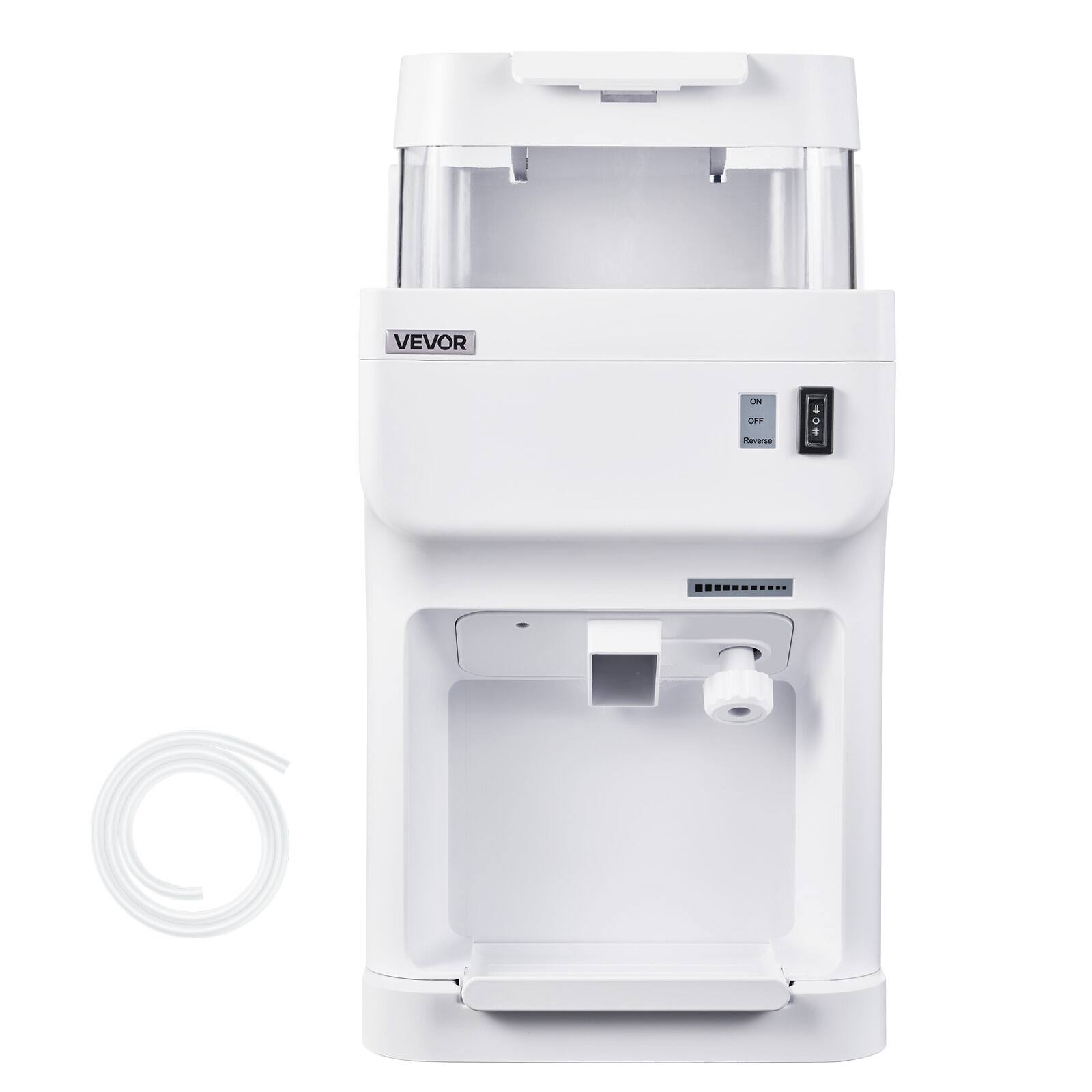 Alt View 5. VEVOR - Commercial Ice Shaver Crusher, 220lbs Per Hour Electric Snow Cone Maker with 8L Ice Cube Box - White.