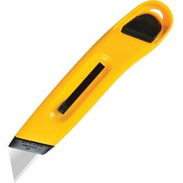 Cosco - Generalpurpose Retractable Utility Knife 1 Blade Retractable, Durable, Snap Closure Plastic - Silver