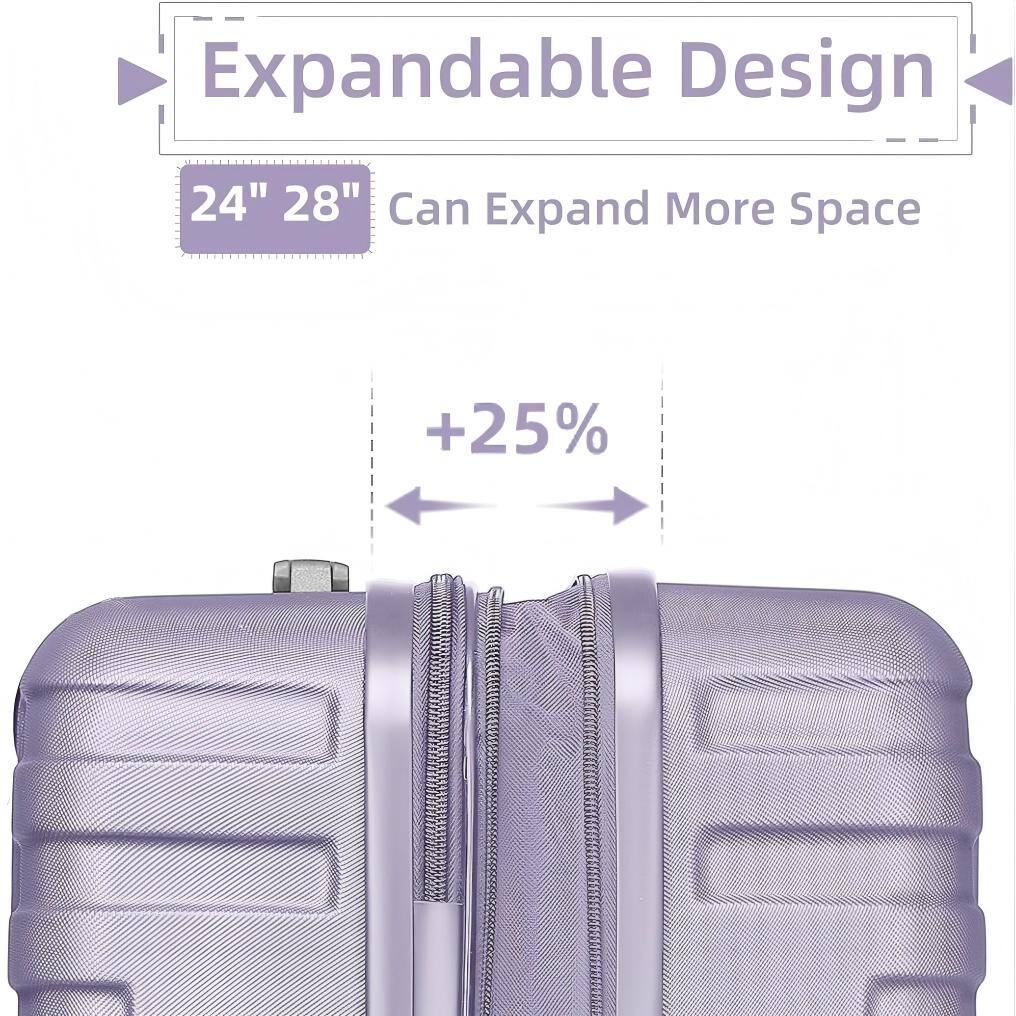 Expandable Design  
24" 28" Can Expand More Space  
+25%