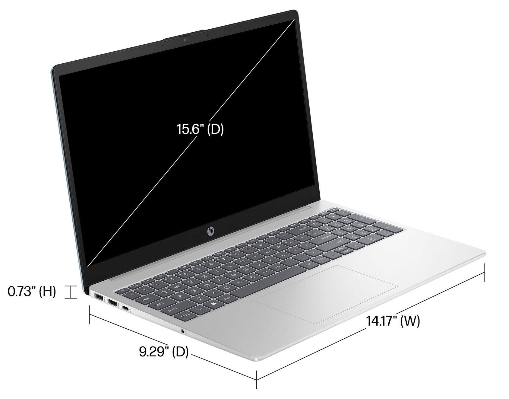 15.6" (D)  
0.73" (H)  
14.17" (W)  
9.29" (D)