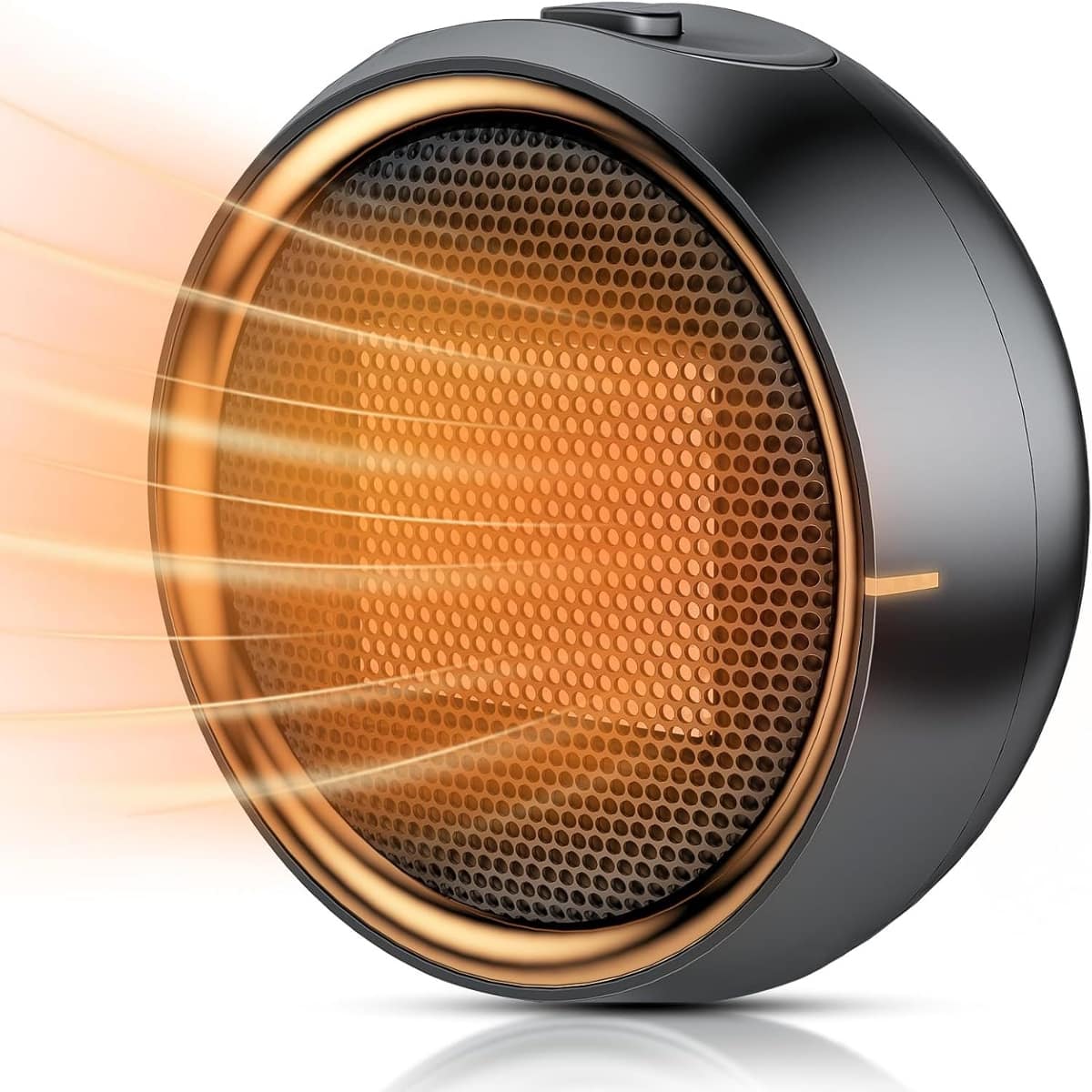 Loheer - 500W PTC Ceramic Space Heater, Portable Electric Indoor Heater for Bedroom and Home Office