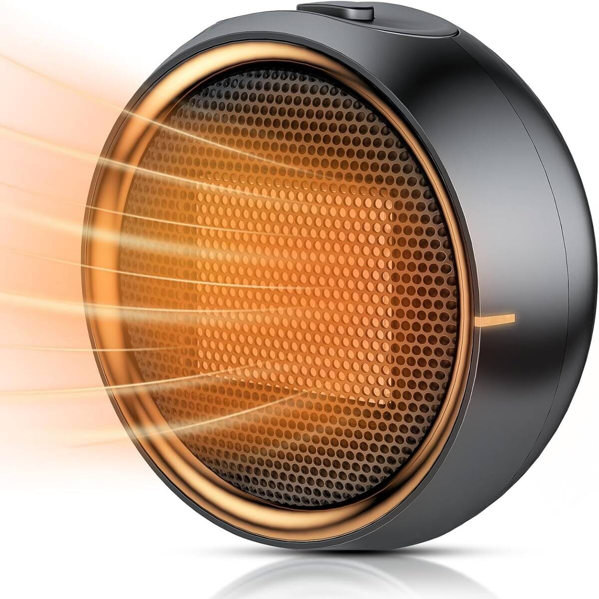 Front. Loheer - Loheer 500W PTC Ceramic Space Heater, Portable Electric Indoor Heater for Bedroom and Home Office.