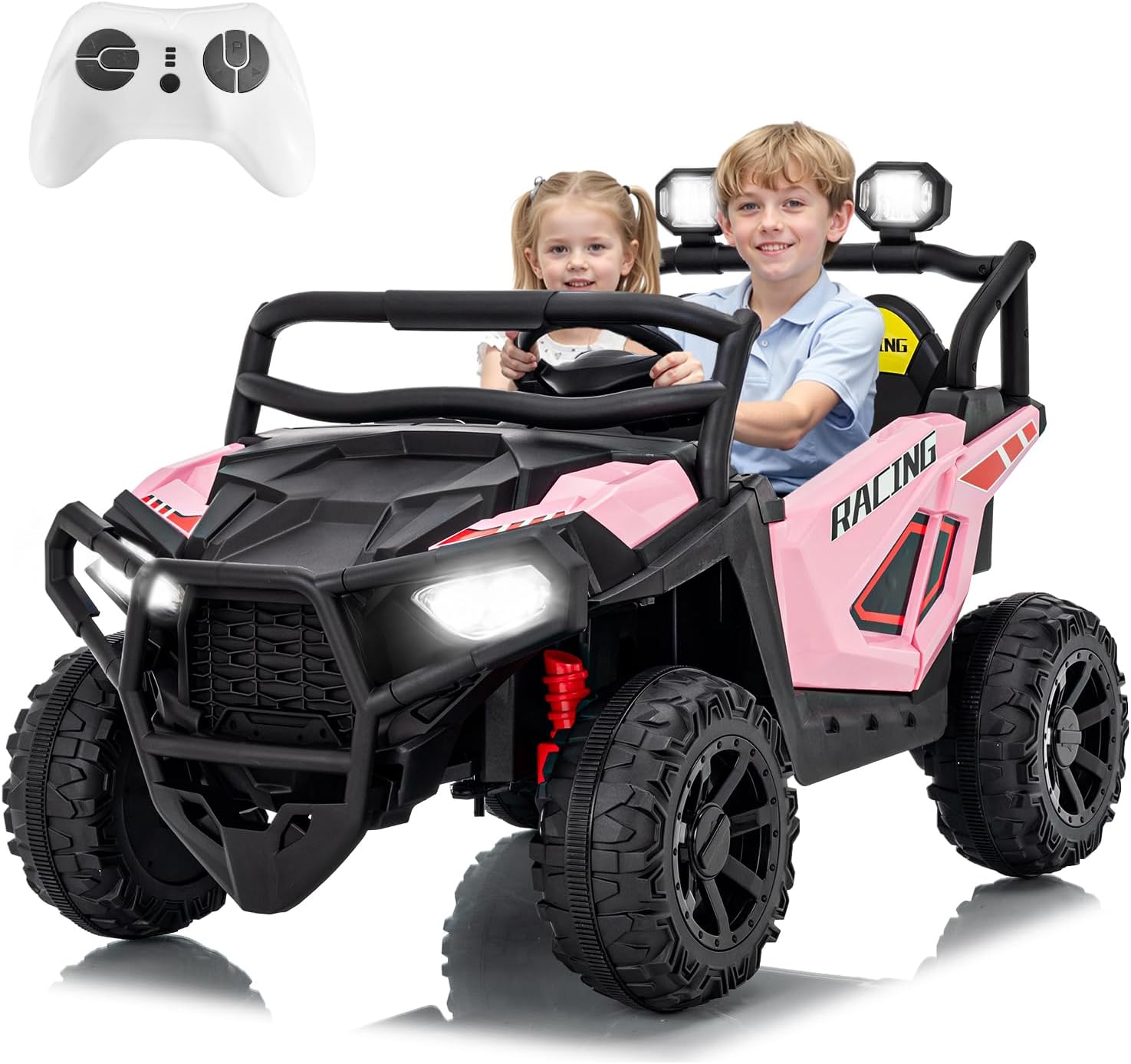 Electrodes Masters - 24V 2 Seater Ride On Car for Big Kids, Electric UTV Car with Remote Control, 4-Wheeler Suspension, Soft Start, 3 Speeds price history on PriceWatchPro