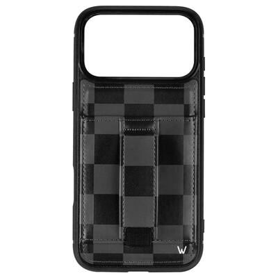Walli Cases Phone Case with Wallet and Finger Strap for iPhone 17 Pro Max Midnight Check - Best Buy Walli Cases Phone Case with Wallet and Finger Strap for iPhone 17 Pro Max Midnight Check - Best Buy