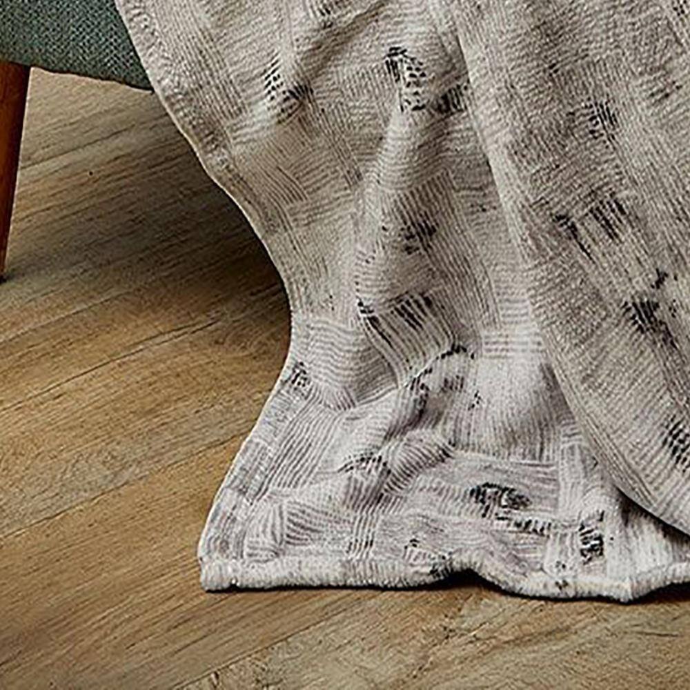 Alt View 2. Noble House - Lyndi Micro Plush All Season Throw Blanket 50" x 70" Black & White by Plazatex - Black & white.