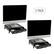 Alt View 17. Mind Reader - Monitor Stand, 3 Storage Drawers, Desktop Organizer, Riser, Office, 13.5"L x 13"W x 4"H, Set of 2 - Black.