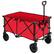 Front. Costway - Folding Collapsible Wagon Utility Camping Cart W/Wheels & Adjustable Handle Red - Red.