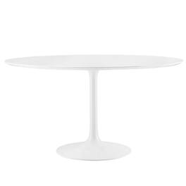 Lippa 54" Round Wood Dining Table by Modway - White