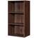 Front. Costway - 3 Open Shelf Bookcase Modern Multi-functional Storage Display Cabinet Walnut - Walnut.