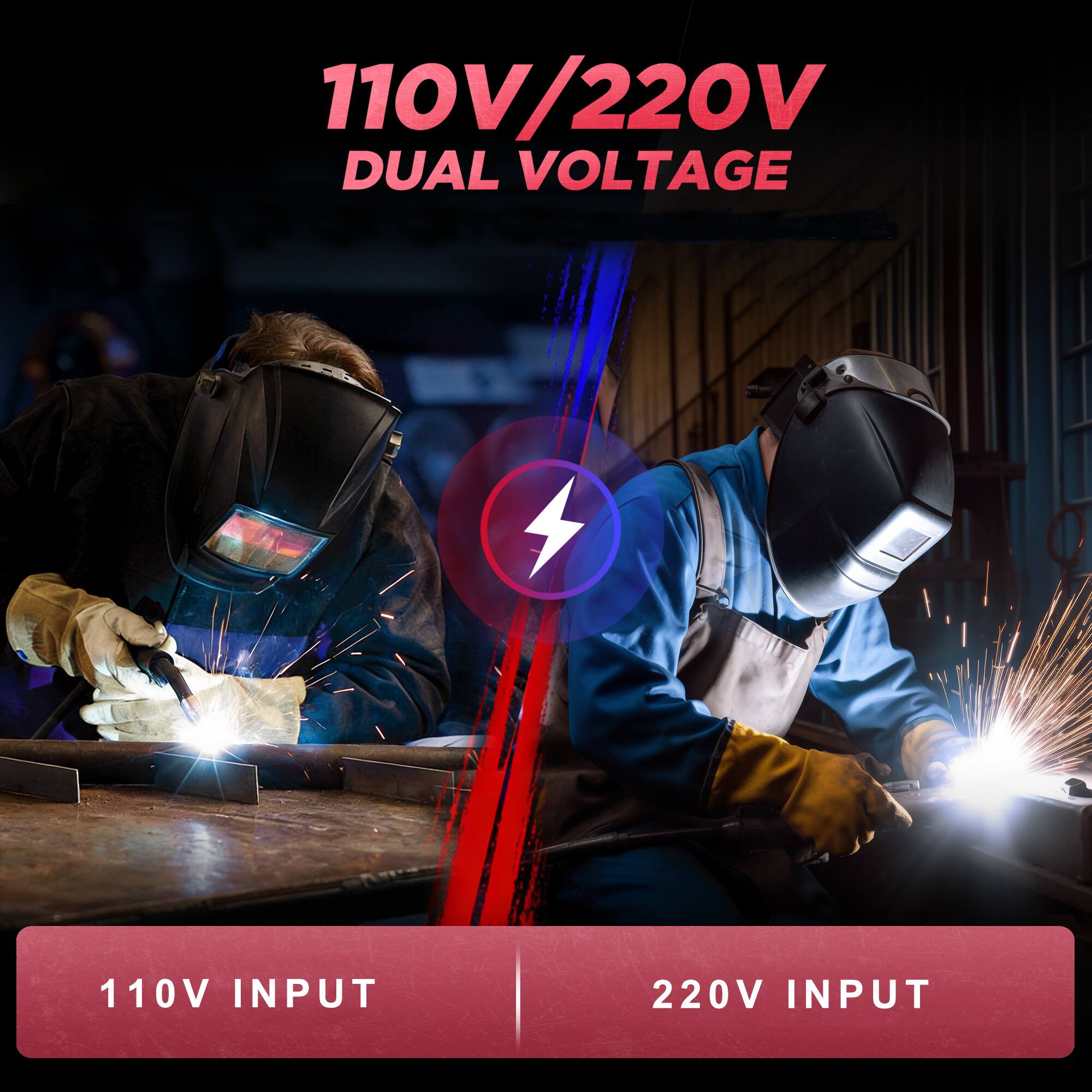 110V/220V DUAL VOLTAGE

110V INPUT

220V INPUT