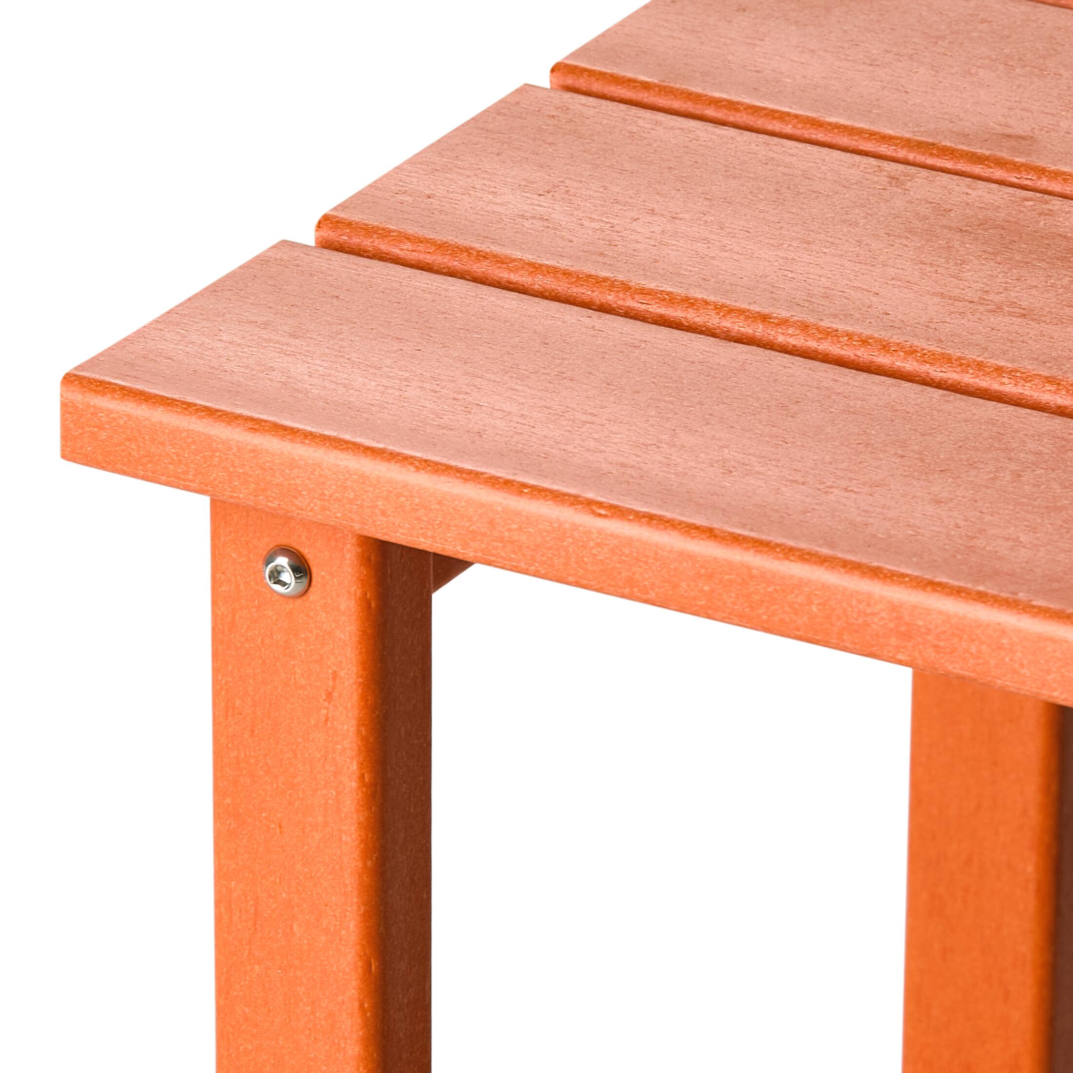 Alt View 4. WestinTrends - WestinTrends Malibu 14" square outdoor Side table for Adirondack chair - Orange.