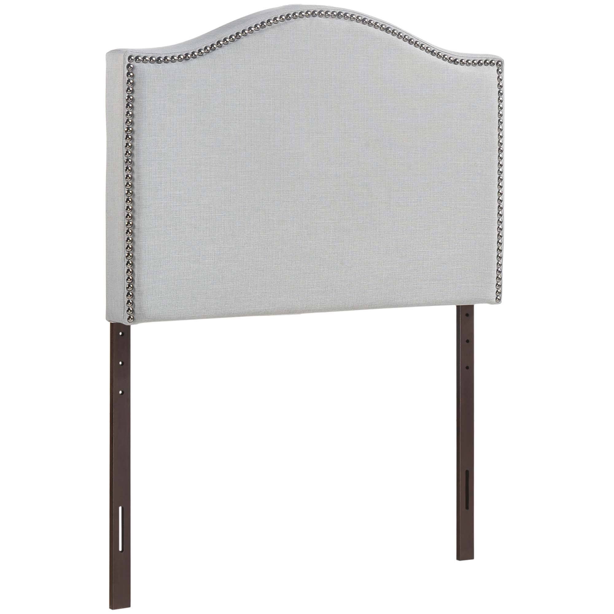 Alt View 1. Modway - Curl Nailhead Upholstered Twin Headboard by Modway - Gray.