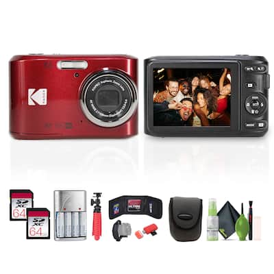 Kodak Pixpro FZ45 Digital Camera in Red (FZ45RD) Bundle with Kodak Pixpro FZ45 Digital Camera in Red (FZ45RD) Bundle with