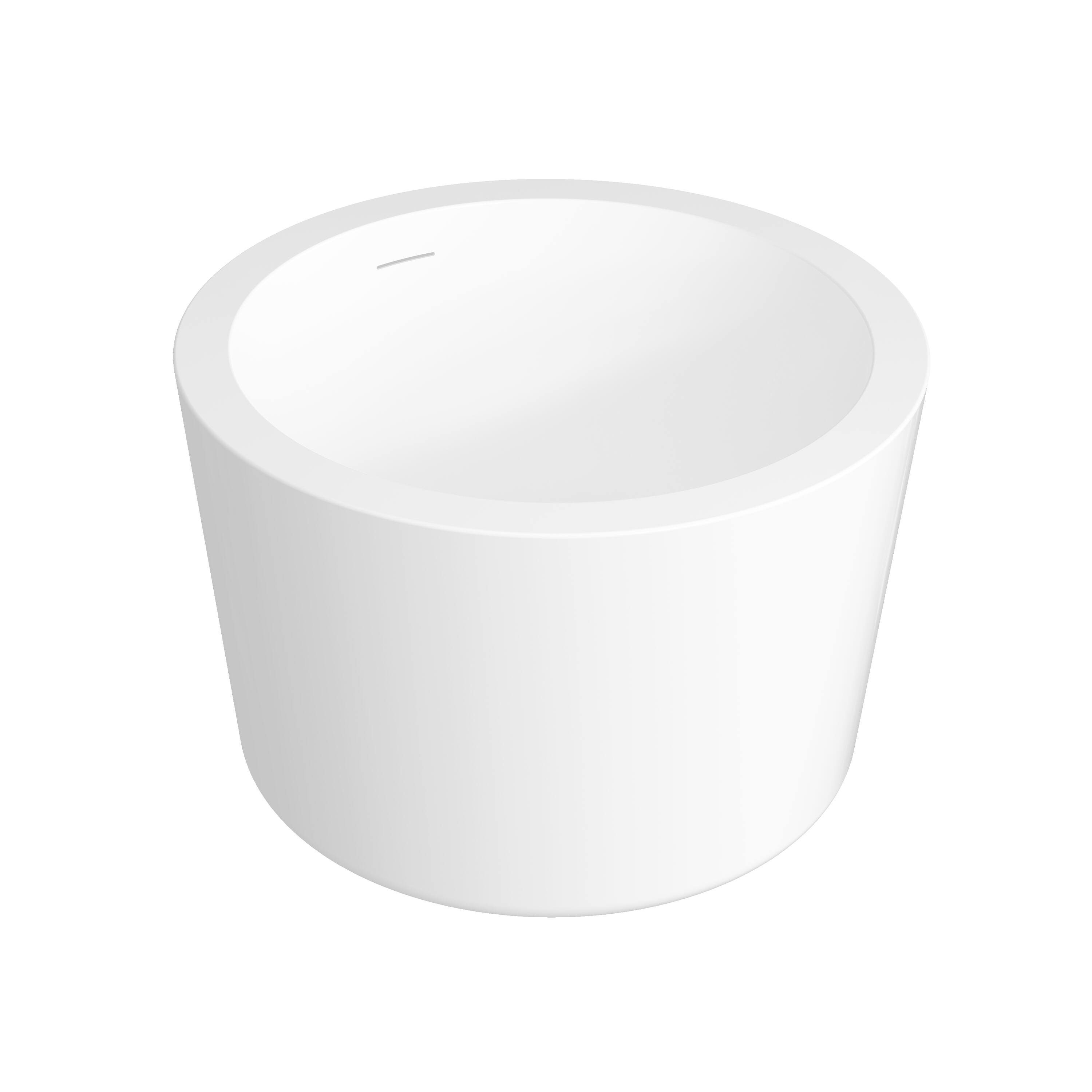 Alt View 9. WELLFOR - HINOKI 41 in. x 41 in. Pure Acrylic Round Soaking Bathtub with Center Drain and Overflow - White.