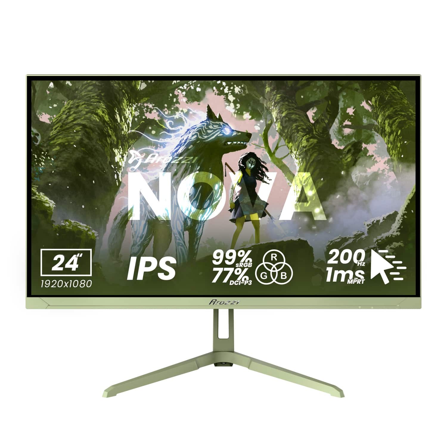 Arrozzi NONA 24" 99% sRGB 77% DCI-P3 IPS 1920x1080 200 Hz 1ms MPRT