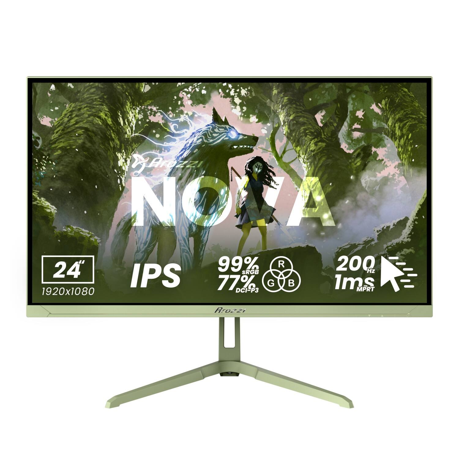 Arrozzi NONA 24" 99% sRGB 77% DCI-P3 IPS 1920x1080 200 Hz 1ms MPRT
