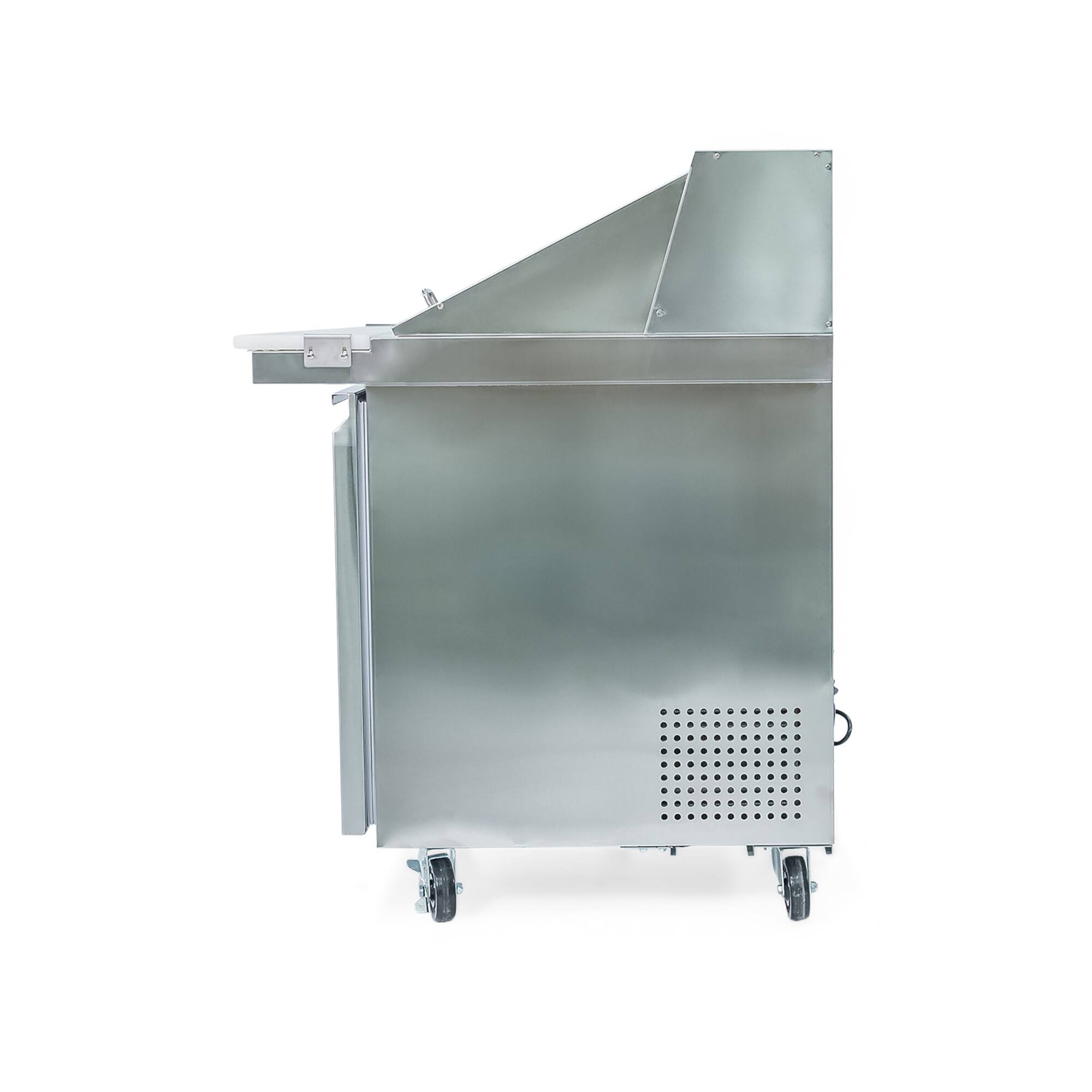 Alt View 4. Magic Chef - E-Series 27 in. 6 cu. ft. Single Door Mega Top Sandwich/Salad Prep Table Refrigerator in Stainless Steel - Stainless Steel.