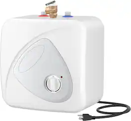 BN-LINK - 2.7 Gallon Mini Tank Water Heater, 1440W 120V Under Sink, Instant Hot Water, ETL Listed - White
