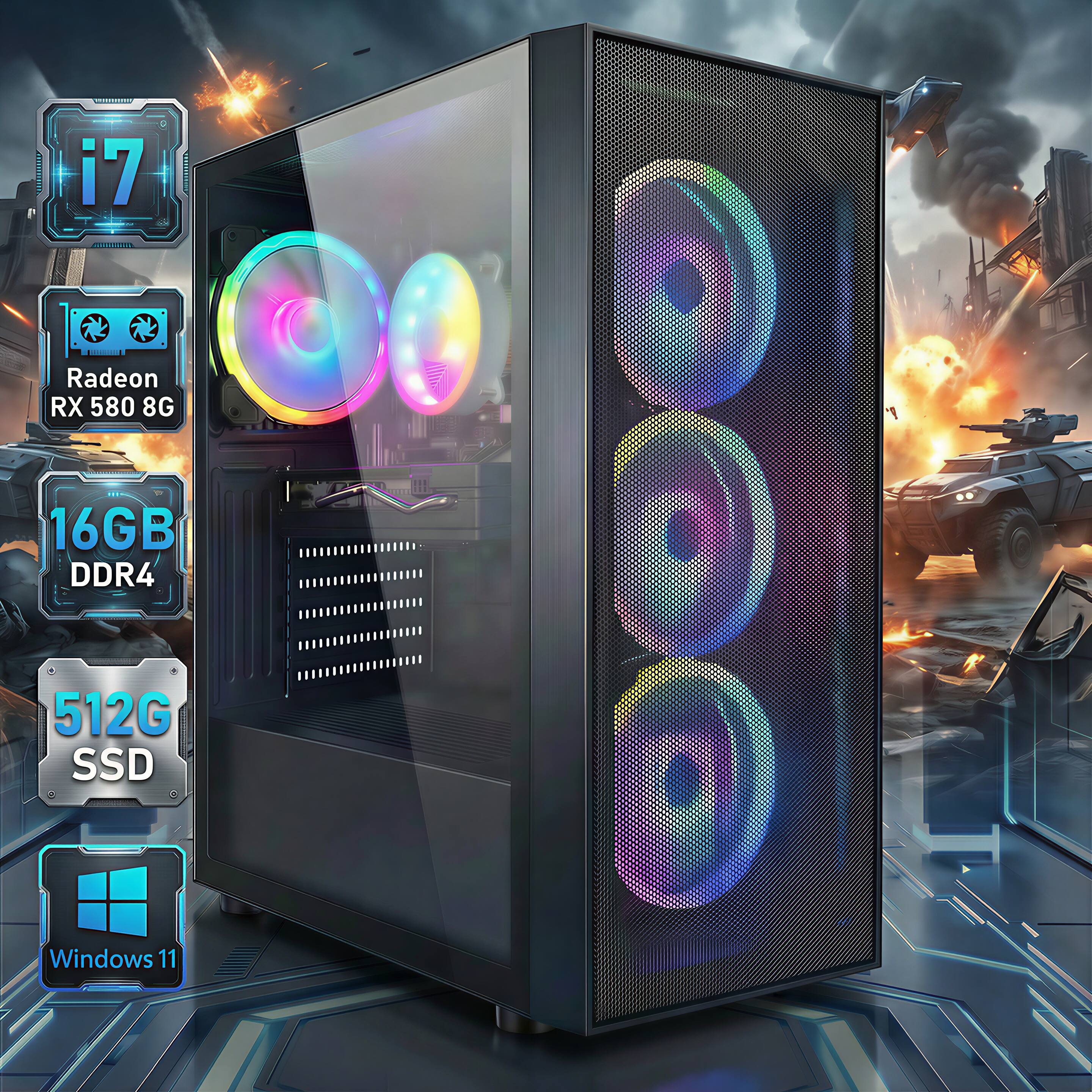 i7  
Radeon RX 580 8G  
16GB DDR4  
512G SSD  
Windows 11