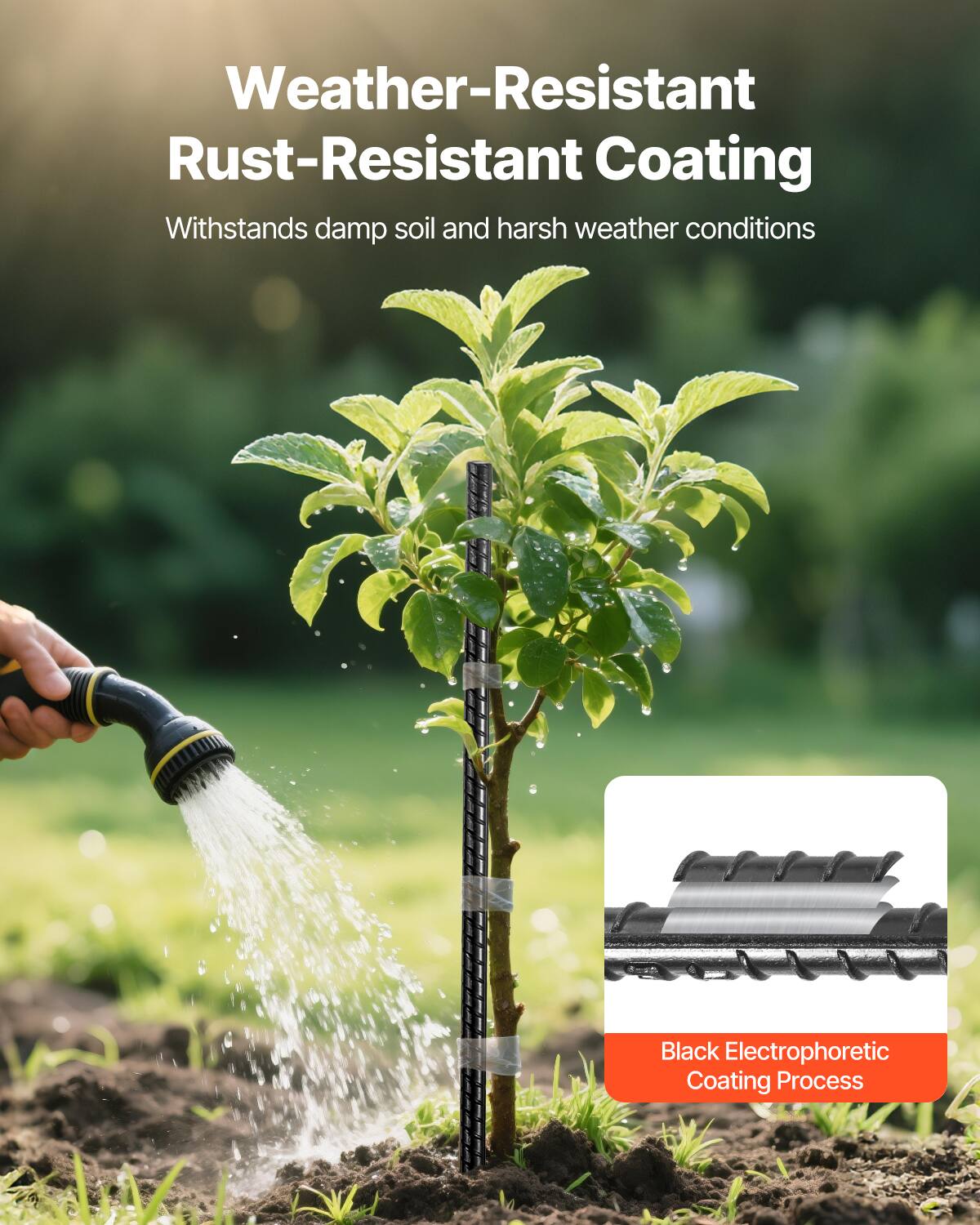 Weather-Resistant Rust-Resistant Coating Withstands damp soil and harsh weather conditions Black Electrophoretic Coating Process
