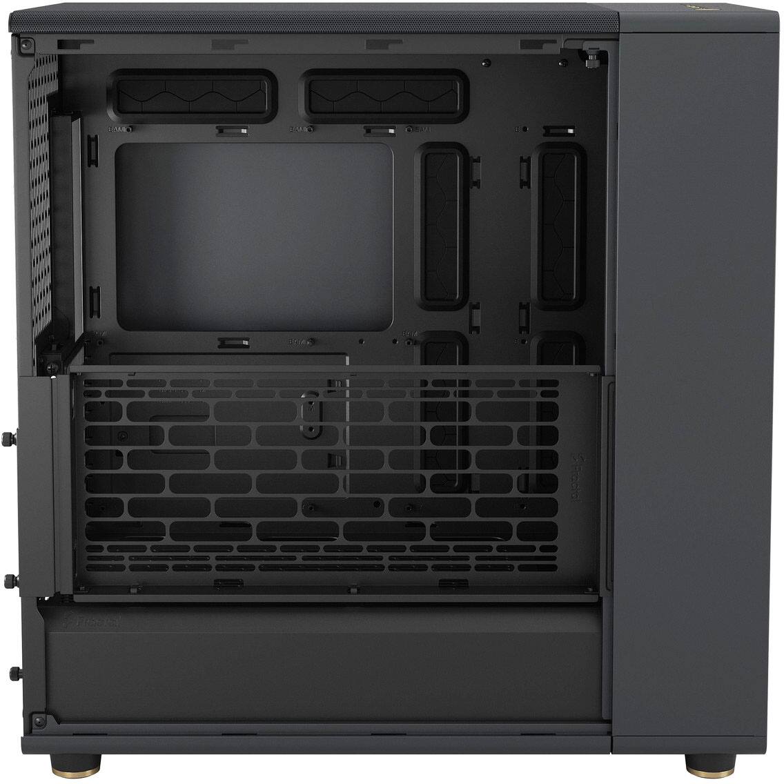 Alt View 18. Fractal Design - North XL Charcoal Black EATX, ATX, microATX, Mini-ITX Chassis with Walnut Front and Mesh Side Panel Mid Tower PC Case - Black.