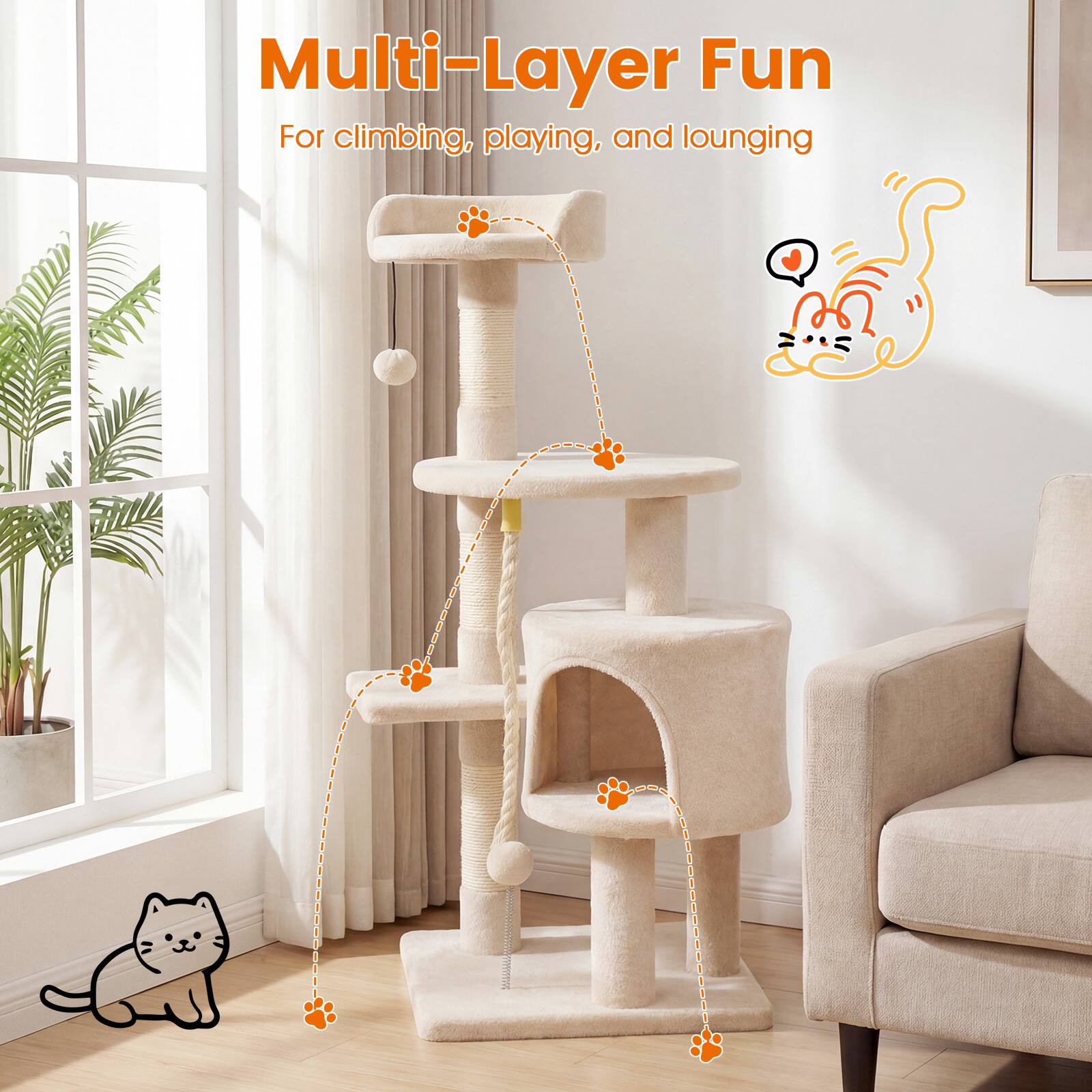 Multi-Layer Fun  
For climbing, playing, and lounging