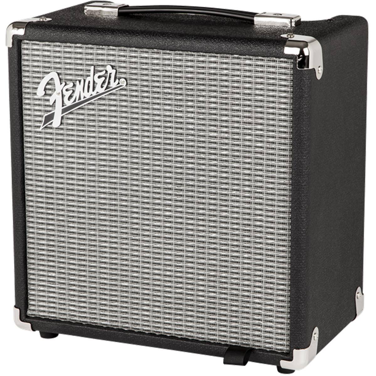 Alt View 4. Fender - Fender Rumble 15 (V3) Bass Amplifier with 8" Speaker, Black/Silver.