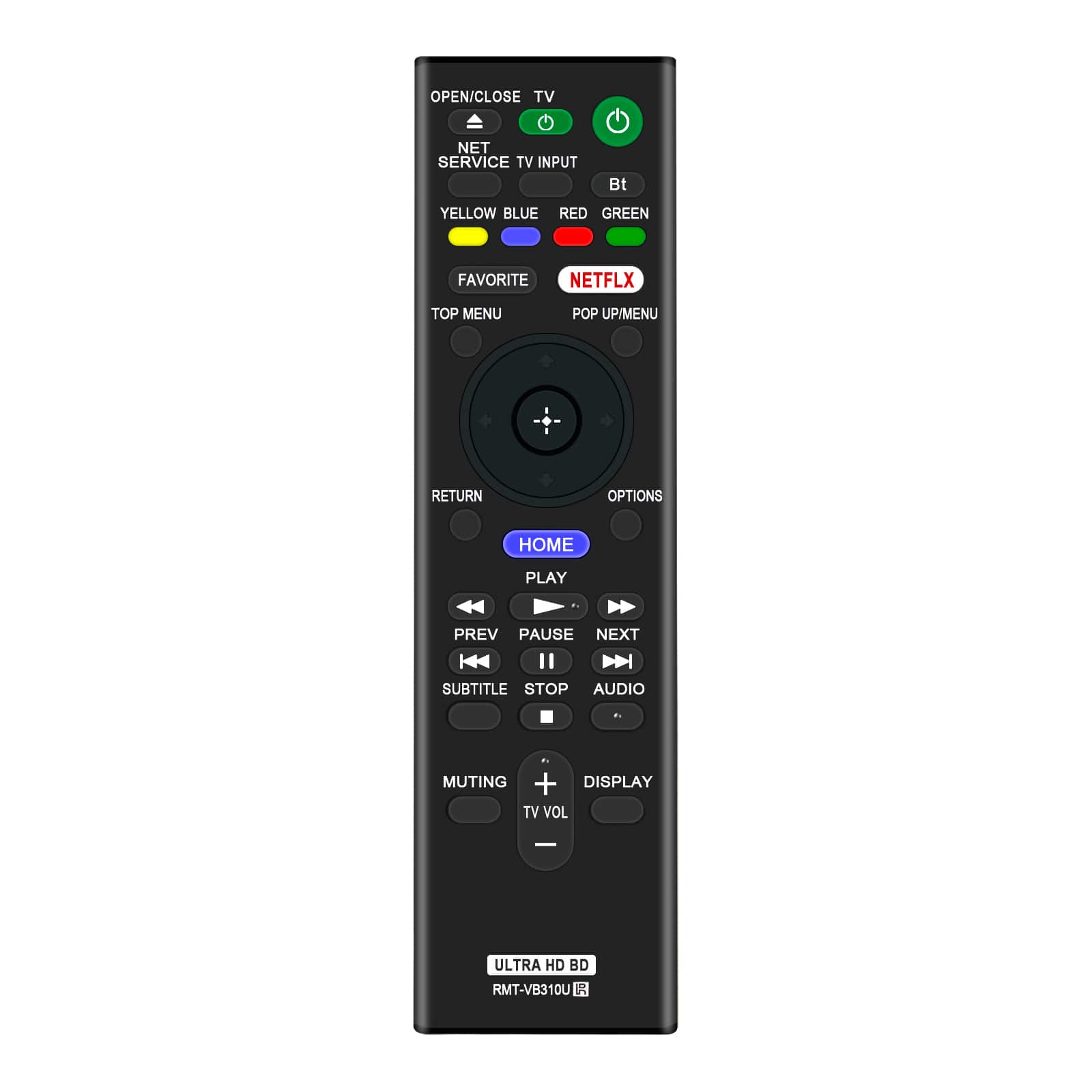 ZdalaMit - NEW RMT-VB310U Replace Remote Control RMTVB310U fit for Sony Ultra HD Blu-ray DVD Player - Black