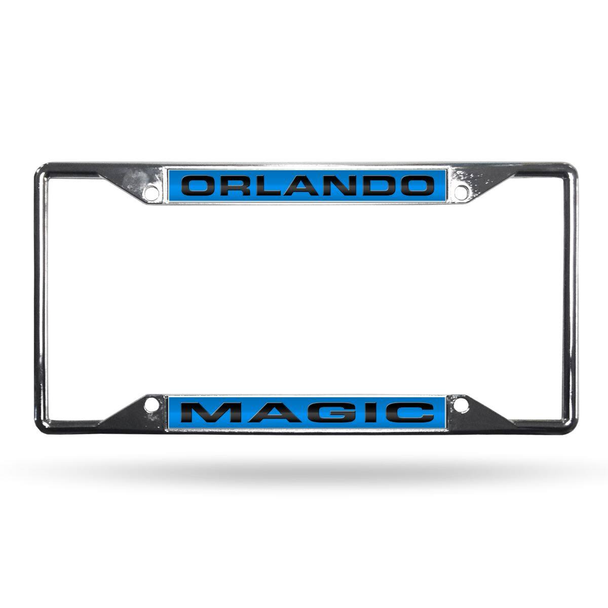 Orlando-Basketball-Magic All Corner EZ View Chrome Metal Laser Cut License Plate Frame