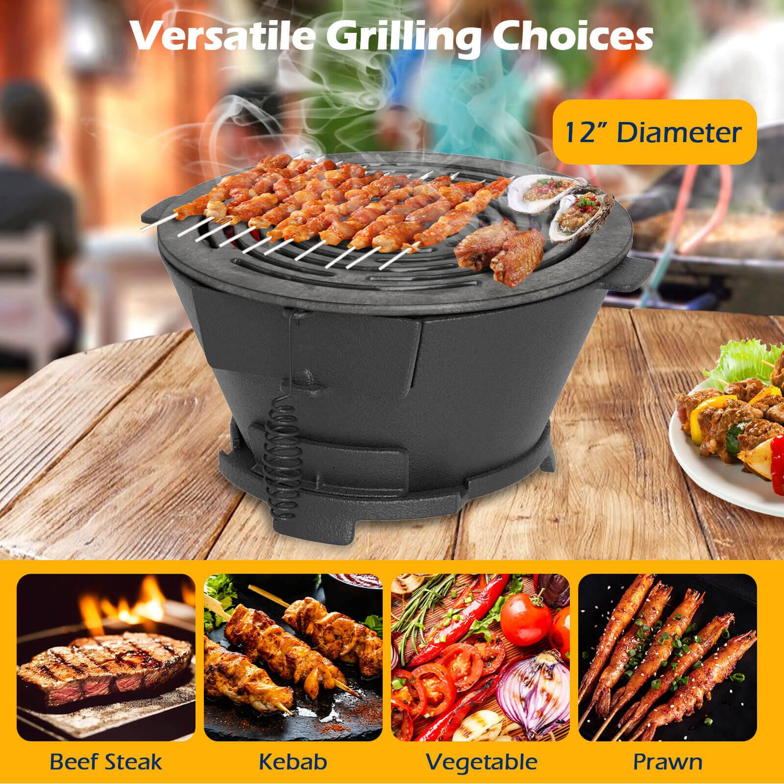 Versatile Grilling Choices

12" Diameter

- Beef Steak
- Kebab
- Vegetable
- Prawn