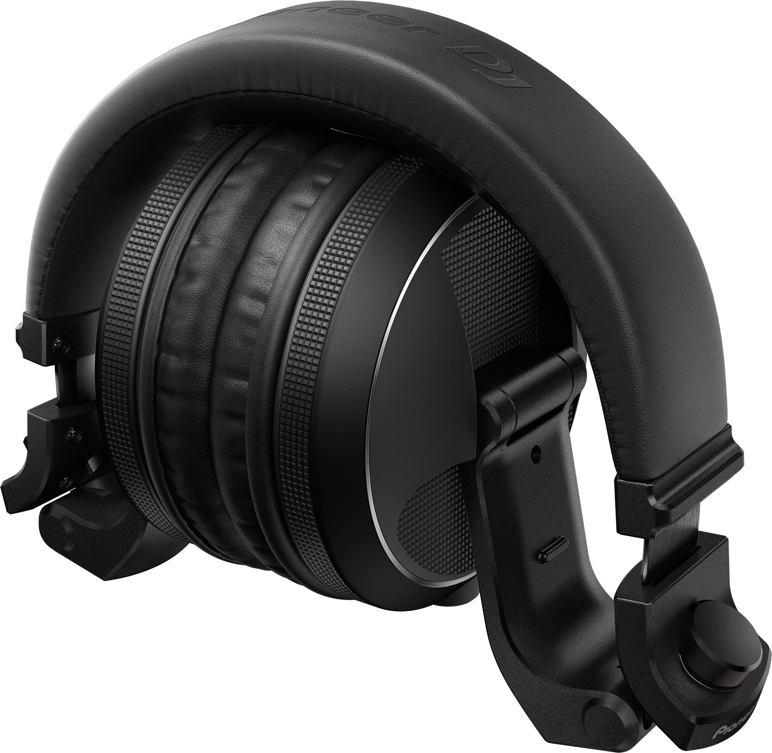 Left. Pioneer DJ - Over-Ear DJ Headphones, Includes Short Coiled Cable - Black.