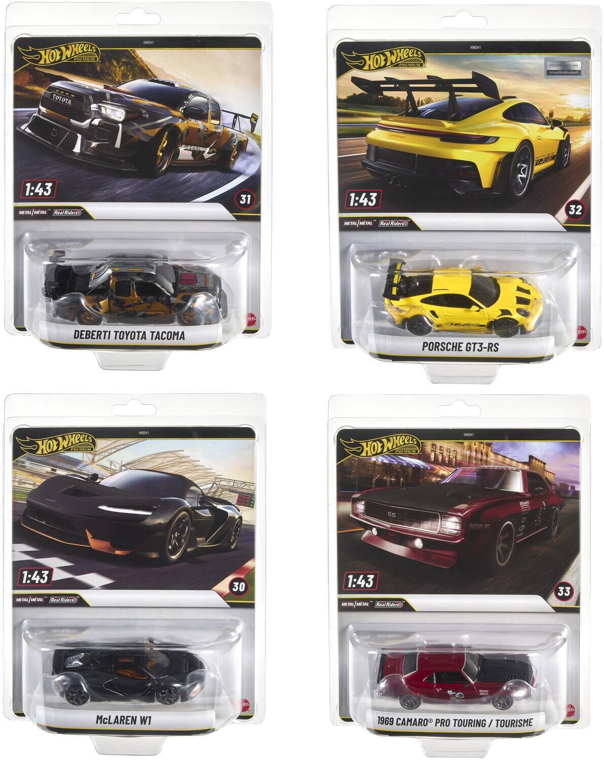 Mattel - Hot Wheels Premium 1:43 6-Piece K Assortment - COLLECTIBLES - Multicolor