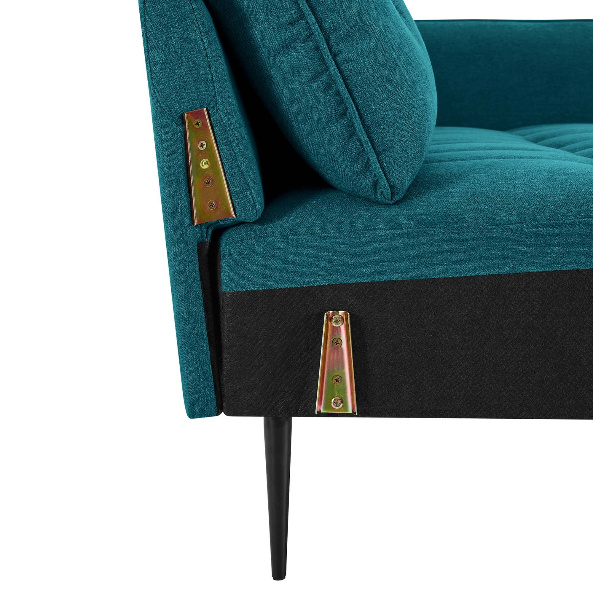 Alt View 7. Modway - Cameron Tufted Fabric Sofa by Modway - Teal.