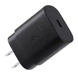Home Collection - 25W USB-C Super Fast Wall Charger with Type-C Cable for Samsung Galaxy S20, S21 - Black (Charger Only)