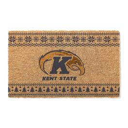 Jardine - Kent State Golden Flashes 18" x 30" Holiday Coir Doormat - Brown