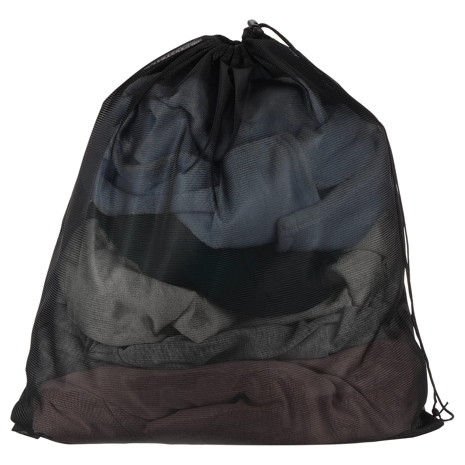 Unique Bargains - Practical Mesh Laundry Bag Large 20.5x22.4 Inch Fine Drawstring Net for Washing Machine and Home Travel Storage - Black